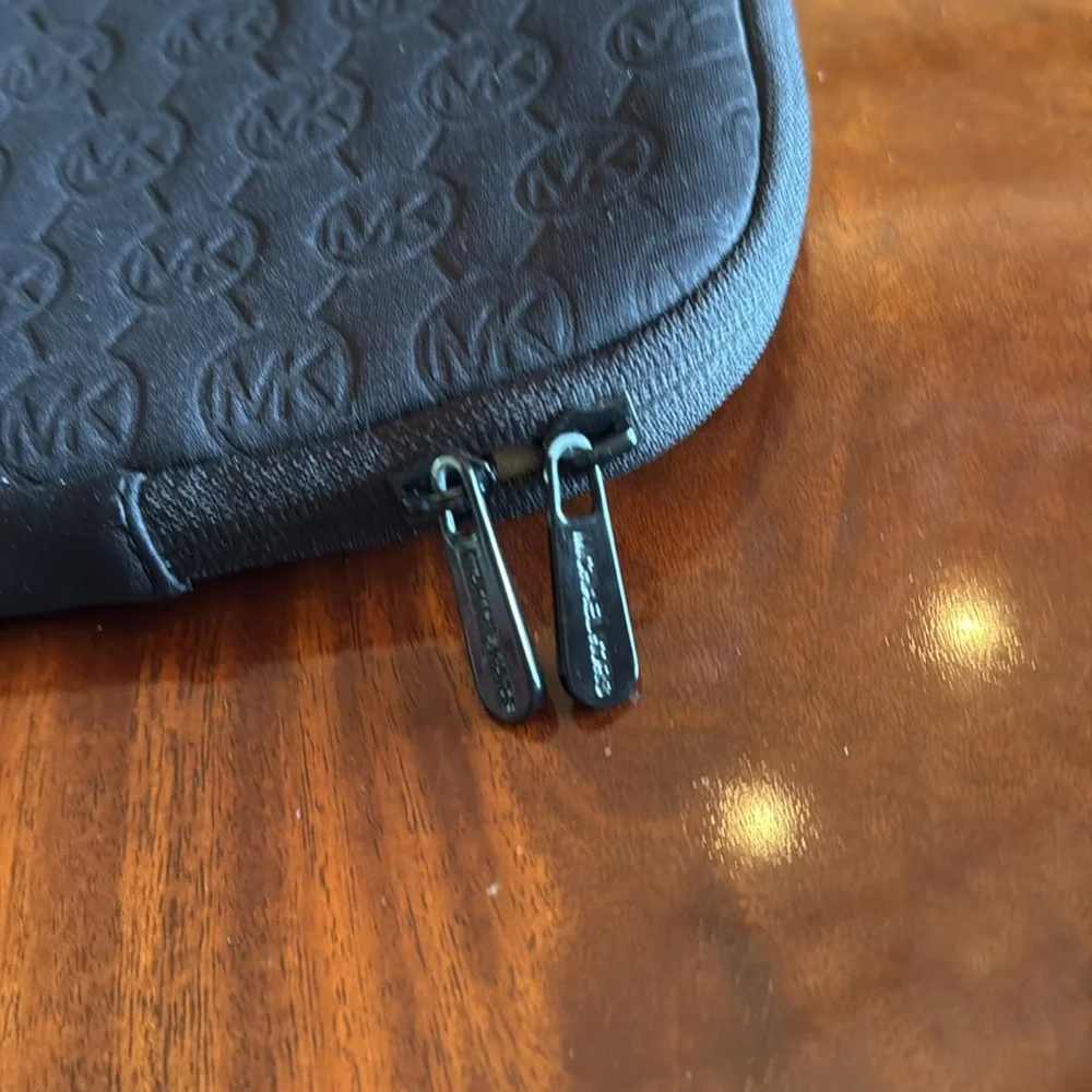 Michael Kors Black Neoprene Tablet Laptop Case / Sleeve